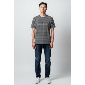 BDG Urban Outfitters Slim Fit Crewneck T-Shirt Striped Triblend Unisex Size L